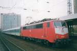 Scanned picture of 111 012 at Essen Hbf on 2 November 1999.
