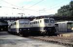 110 181-4 and 111 189-7 at Geislingen/Steige, August 15th, 1997.