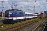TRI operates many replacement trains in Germany with loco hauled stock when the newly ordered EMUs/BEMUs/DEMUs are -again-  malfunctioning. On 20 August 2026 ex-DB 111 130 pushes an RB to Bottrop Hbf out of Oberhausen Hbf. Class 111 entered service with DB in 1974 and are now being disposed of -and speedily bought and reliveried by private operators like TRI and Smart rail.