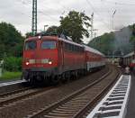 115 346-9 with motorail train on 21.08.2011 in the station Linz / Rhine