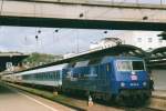 On 24 July 2000, ZDF advertising 120 151 with IR stands at Ulm Hbf. 