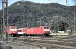 139 553-2 and 120 117-7 at Geislingen/Steige August 15th, 1997.