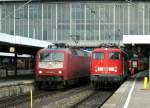 DB E 120 148-2 and E 110 351-4 in München.