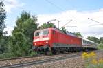 120 112-8 with an Intercity is soon coming to Ulm station at September 1st, 2010.