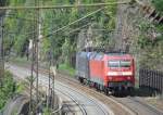 MRCE type 182 No ES 64 U2 067 and 120 157-3 at Geislingen Steige, September 11th, 2010.