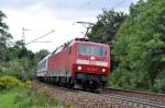 120 150-8 is leaving Ulm climbing up the Swabian Alb at September 1st, 2010.