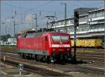 120 105-2 is running through the station of Regensburg on September 11th, 2010.