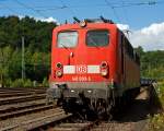 140 003-5 (ex E40 003) of the DB Schenker Rail on 25.08.2012 in Betzdorf / Sieg here to today are locomotive crews trained.