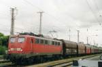 DB 140 652 with coal train in Wels on 3 June 2003.