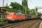 Scanned picture of 140 293 at Hamburg-Harburg on 21 May 2004.