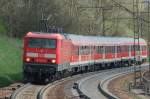 143 627-8 at Geislinger Steige, April 20th, 2009.