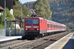 143 201 at new station Urspring, Oct. 12th, 2010.