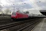On 7 January 2014 DBS 145 031 with tank train passes Oberhausen Osterfeld Sd on her way to Bottrop.
