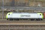 Flanking shot of Captrain 145 094 at Bad Schandau on 11 April 2014.