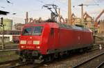 DB 145 070 passes through Völklingen on 28 March 2017.