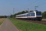 TRI 145 040 pushes a stopping train through Kaarst on 8 August 2025.
