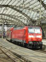 146 015 is standing in Cologne main station on August 21st 2013.