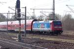 Advertiser 146 017 pushes the S-1 out of Pirna on 8 April 2018. 