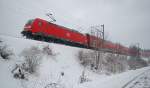 146 205-0 between Amstetten and Urspring at Swabian Alb, February 13th, 2009.