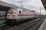 IC-2 with 146 551 stands in Hannover Hbf to form an IC service to Leipzig Hbf via Magdeburg and Halle (Saale) on 28 August 2021.