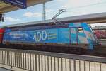 On 16 September 2019 DB 146 246 shows the celebration advertisement of 100 years of Free State Bavaria at Nürnberg Hbf -after the end of WW-1 and the collapse of the Wilhelminian Kaiserreich the