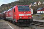 DB regio 146 234 calls at Hornberg with an RE to Konstanz on 29 december 2023.