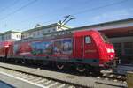 On 15 September 2019 DB Regio 146 229 advertises for the Europapark at Heilbronn Hbf.