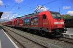 Il 16 maggio 2026 la DB Regio 146 229 sta per spingere un servizio RE-2 verso Karlsruhe Hbf via Offenburg in partenza da Villingen (Foresta Nera).