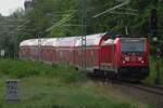 DB Regio 147 003 pushes a diverted regional train out of Berlin-Gesundbrunnen on 23 May 2023.