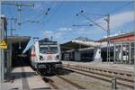 The DB 147 593 reaches the station of Singen with the IC 380 from Zurich HB. From Singen, the train continues as IC 380 or RE 50380 to Stuttgart and can therefore also be used with local transport tickets. July 7, 2026