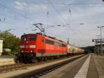 151 026 with cereals train at Treuchtlingen on 30 May 2009.