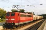 151 026 with cereals train at Treuchtlingen on 30 May 2009.
