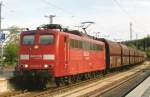  30 May 2009 saw 151 021 with coal train pass through Treuchtlingen.