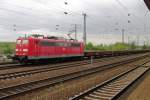 Am 9 April 2014 durchfahrt 151 059 Hamm Pbf.
