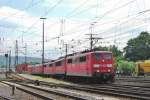On 2 June, 151 165 hauls a loco train near the DGEG-Museum at Koblenz-Ltzel.