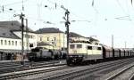 151 118-7 and 194 at Regensburg, April 25th, 1982.