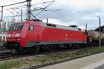 Hauling a tank train, 152 053 takes a short break at Halle (Saale) on 11 April 2014.