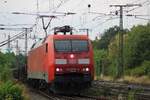 Steeltrain with 152 076 passes through Gremberg on 17 July 2026 and gets photographed from a public parking lot.