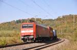 152 121-0 at Lonsee with container train, at Oct. 12th, 2010.