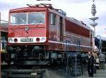 250 094-0 of DR, new at IVA (Internationale Verkehrsaustellung) at Hamburg, in September 1979. Later No. 155 094.