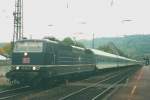 Scanned picture of 181 205 with IR at Cochem on 1 October 2002.