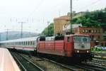 DB 181 224 leaves Koblenz Hbf toward Luxembourg on 27 September 2005.