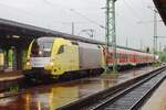 U2-013 stands in the pouring rain at Weimar in DB Regio service on 1 June 2013.
