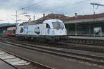On the evening of 24 May 2017 PKPCI (ex-AWT) 183 719 passes through Decin hl.n.