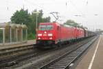 185 367 with sister and iron ore train passing through Celle on 31 May 2012.