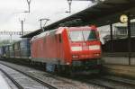 DB 185 124 banked an InterModal train at Erstfeld on 27 July 2007.