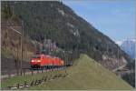 DB 185 on the Gotthard-Line near Wassen. 
21.03.2014