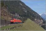 DB 185 on the Gotthard-Line near Wassen. 
21.03.2014