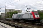 ITL 185 649 passes Dresden Hbf on 10 April 2014 after almost surprising me, so all there could be gained, was this back shot.
