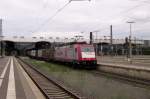Crossrail 185 590 speeds through Darmstadt Hbf on 30 May 2014.
